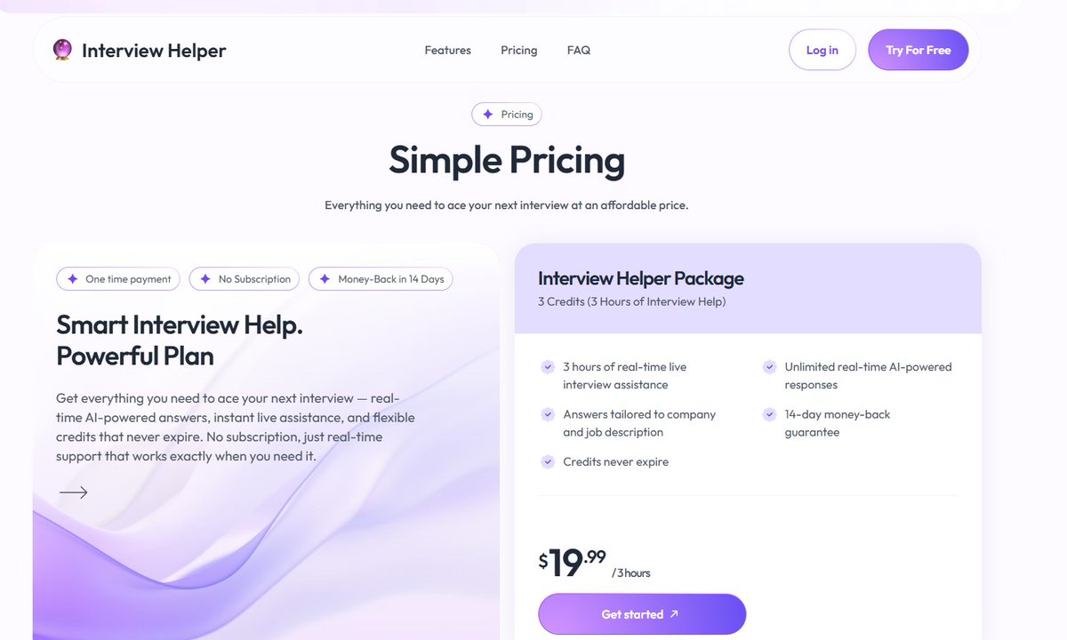For $19.99 you can get 3 hours of AI supplied assistance with interviews. DPRK fake IT Workers probably love this. Nice of this group to also advertise the companies they've already infiltrated.