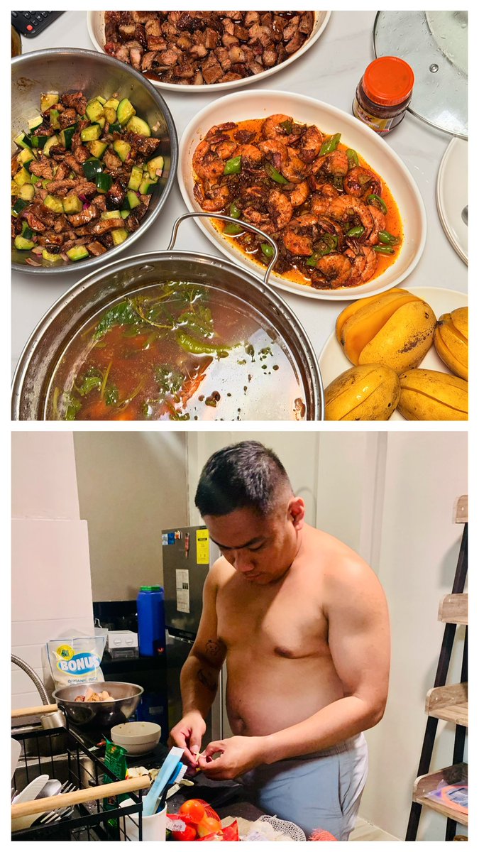 MGsuba's tweet photo. Early welcoming of 33 with Sinuglaw, Shrimp Sinigang, and Gambas lovingly made by yours truly.
Grateful for the laughter and energy of my zoomer officemates.
Cheers to more shared meals, local travels and milestone.
#BaGetz #Walangmagreresign https://t.co/3h4yKJHVhP