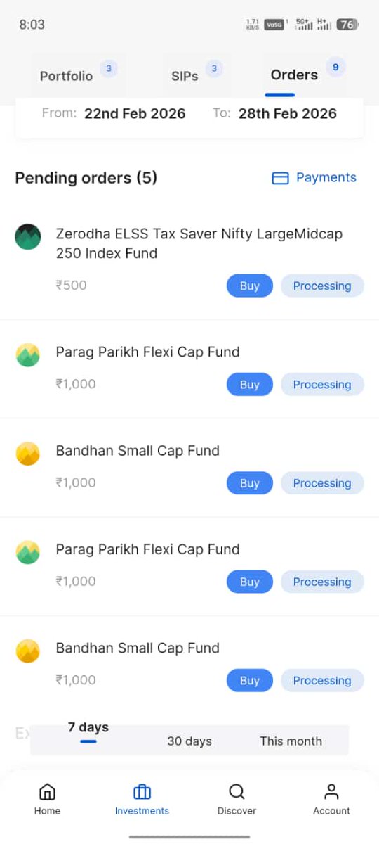 முதலீடு என்பது உங்களின் வாழ்க்கையில் ஒரு அங்கமாக இருக்க வேண்டும். அப்படி இருந்தால், உங்கள் எதிர்காலத்தில் நீங்கள் நிம்மதியான வாழ்க்கை வாழ முடியும்.

Option selling 
Mutual funds
Crypto investment 

#inv