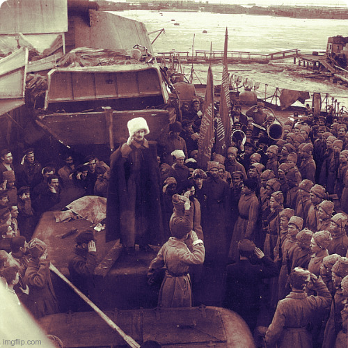 LiamOMaraIV's tweet image. The #KronstadtRebellion was actually #socialist, unlike the #Leninist state. On #ThisDayInHistory in 1921 it adopted a 15-point programme, calling for #FreeSpeech for #anarchists etc., #TradeUnions, equal rations, &amp;amp; freedom for #PoliticalPrisoners. The state response was bullets.