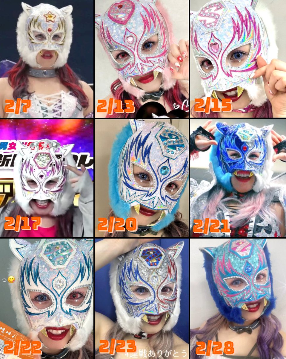 スターライト・キッドさん2月着用マスクまとめ