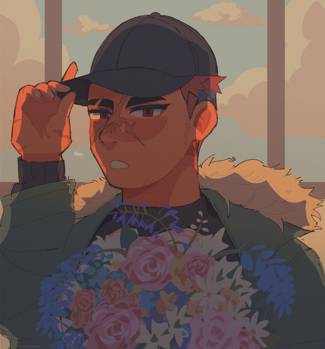 #kudoichi extremely late valentines art (between these two)