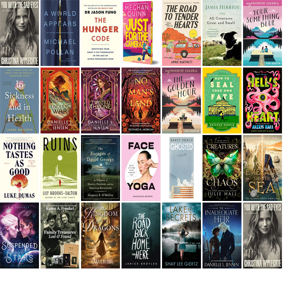 HoodCoTXLibrary's tweet photo. This week the Hood County Library has 28 new books.  New items include Nobody's Girl, You with the Sad Eyes, A World Appears, The Hunger Code, Just for the Cameras, The Road to Tender Hearts, and All Creatures Great and Small. https://t.co/VxgzazSwRs https://t.co/xGo88rZgaD