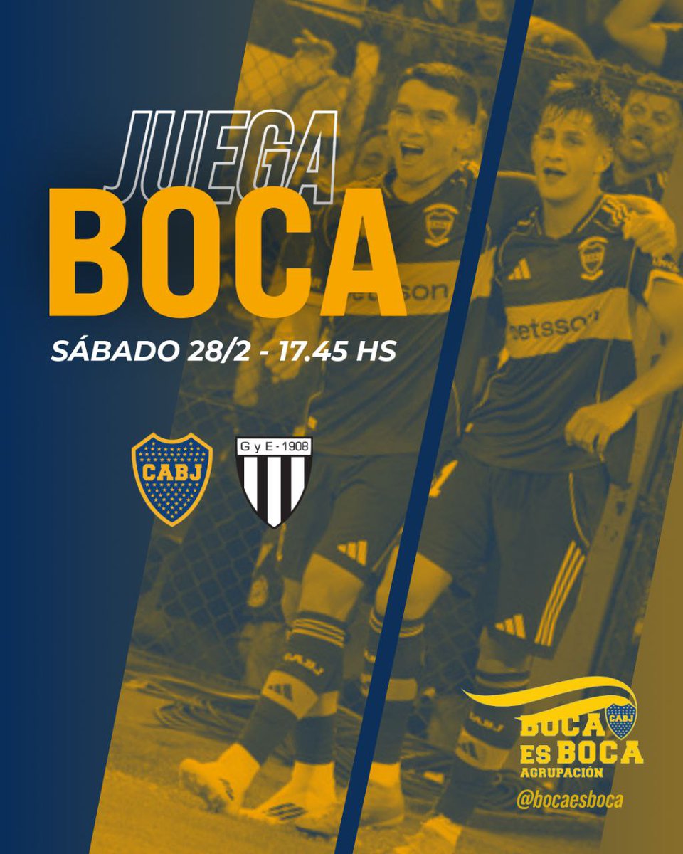 bocaesboca's tweet photo. 🔥 ¡HOY JUEGA EL XENEIZE! 🔥

​🏆 Torneo Apertura 2026 | Fecha 8
🆚 Gimnasia de Mendoza
🏟 La Bombonera
🕔 17:45 hs

#BocaEsBoca https://t.co/g2aKx6Da7J