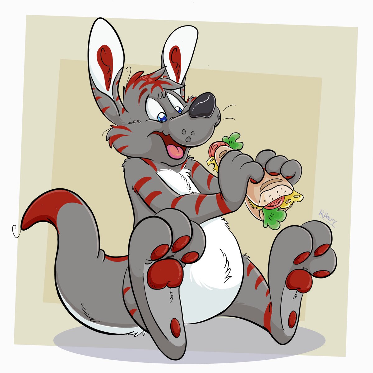 FebROOary commission for Eclipse, who is now a hungry roo, nom-nom-nom! :9