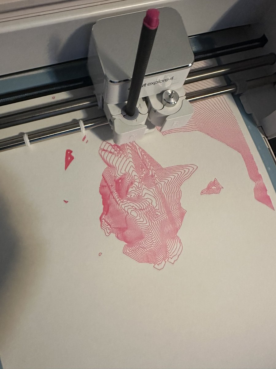 Thanks to <a href="/evelynnRNNR/">evelynn !!</a> for allowing me the use of her fantastic art. I processed it and plotted it using my software.  <a href="/bumgieofficial/">Bumgie Collective</a> <a href="/Bungie/">Bungie</a> <a href="/MarathonTheGame/">Marathon</a> <a href="/MarathonGG_/">MarathonGG</a> <a href="/shoot_loot/">Marathon HQ</a>  anyone want art plots created let me know.