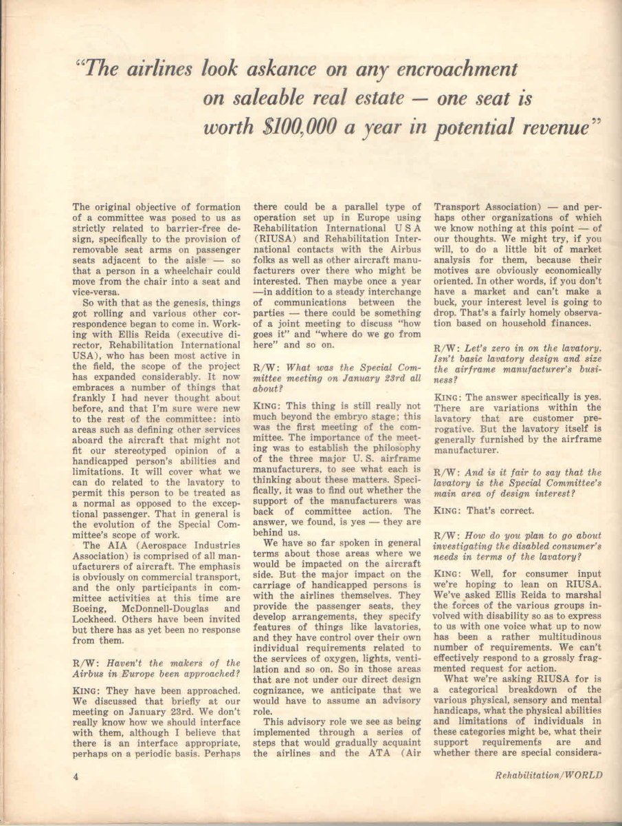 handicareindia's tweet image. In 1978, the 🇺🇸U.S. aircraft industry set up a high-level engineering committee to design accessibility features for next-gen commercial aircraft—aiming to make flying inclusive for disabled traveller.
Nearly 50 years later… have we really made any progress?
#Disabled #access