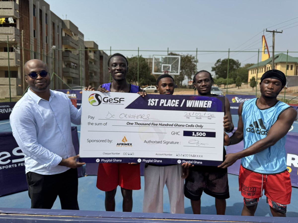 GhanaeSports's tweet photo. And there is a winner! 🏆🔥

Congratulations to DC Crushers for emerging champions of the 2nd Edition of the Phygital Basketball Tournament! 

Your performance in both the digital and physical stages truly showed what phygital competition is all about balance, skill, and resilience. 

Well done to all participating teams for making the tournament exciting and competitive.

Stay tuned for more updates, highlights, and what’s next on the phygital journey! 
#PhygitalBasketball. #GhanaEsports