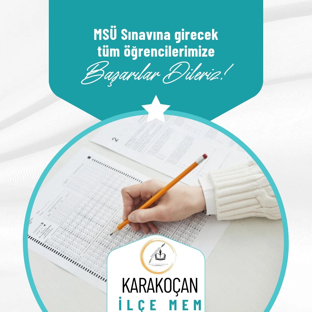 MSÜ Sınavına girecek tüm öğrencilerimize başarılar dileriz. 
<a href="/elazigmem/">Elаzığ İl Мillî Eğitim Müdürlüğü</a> <a href="/SahinBeraat/">Beraat Şahin</a> <a href="/numanhatipoglu/">Numan Hatipoğlu</a> <a href="/tcmeb/">Millî Eğitim Bakanlığı</a> <a href="/Yusuf__Tekin/">Yusuf Tekin</a> 
#MSÜ
#cumartesi
