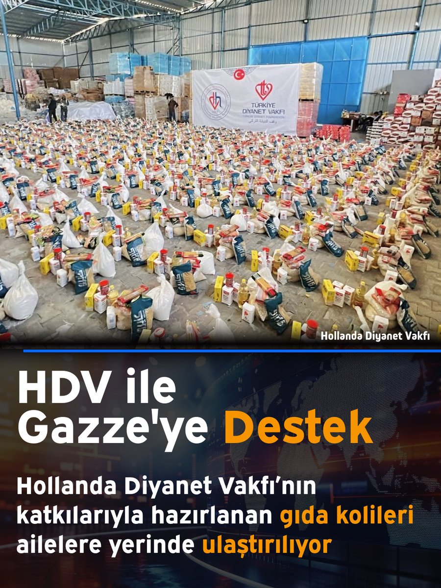 hdvhollanda's tweet photo. Hollanda’dan Gazze’ye Gönül Köprüsü

Hollanda Diyanet Vakfı olarak Gazze’de ihtiyaç sahiplerine yönelik yardım çalışmalarımızı sürdürüyoruz. Hayırseverlerimizin emanetlerini gıda kolileri halinde ailelere ulaştırıyor, Ramazan’ın bereketini sofralara taşıyoruz.

Zor şartlar altında yaşam mücadelesi veren kardeşlerimizin yanında olmaya devam ediyoruz. Desteklerinizle Gazze’deki iyilik hareketini büyütüyor, dayanışmayı güçlendiriyoruz.

Gazze yardım kampanyamız devam ediyor.

Detaylı bilgi ve bağış için:

👉 https://t.co/MUL3Kp9P7q

#gazze #nederland #palestine #ramadan #help