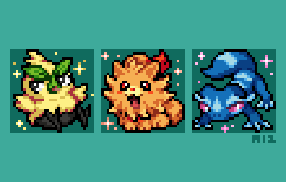 gen 10 starters! ✨
which one are you picking?

#pokemon #pixelart