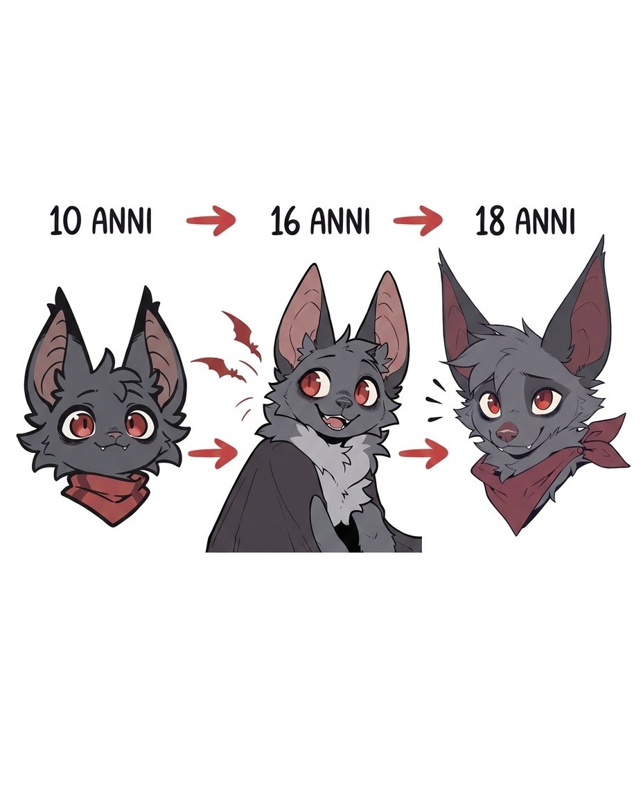 AlastorGJ's tweet photo. Pip's evolution: from puppy to explorer. 🦇✨
It's amazing how fast they grow... Which version is your favorite? 🧣
#Aiart️ #FurryArt #furry #digitalart #PipOC https://t.co/HCtSaPWTrM