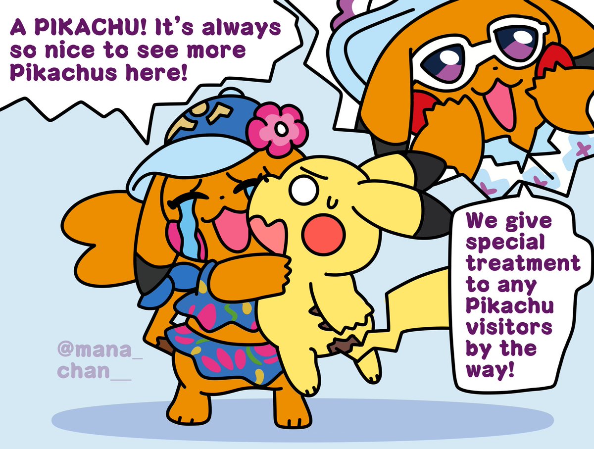 I like to think Mr. Windychu &amp; Ms. Wavychu LOVE seeing Pikachu visitors where they reside (they will also LOVE King)
#PokemonWindsWaves