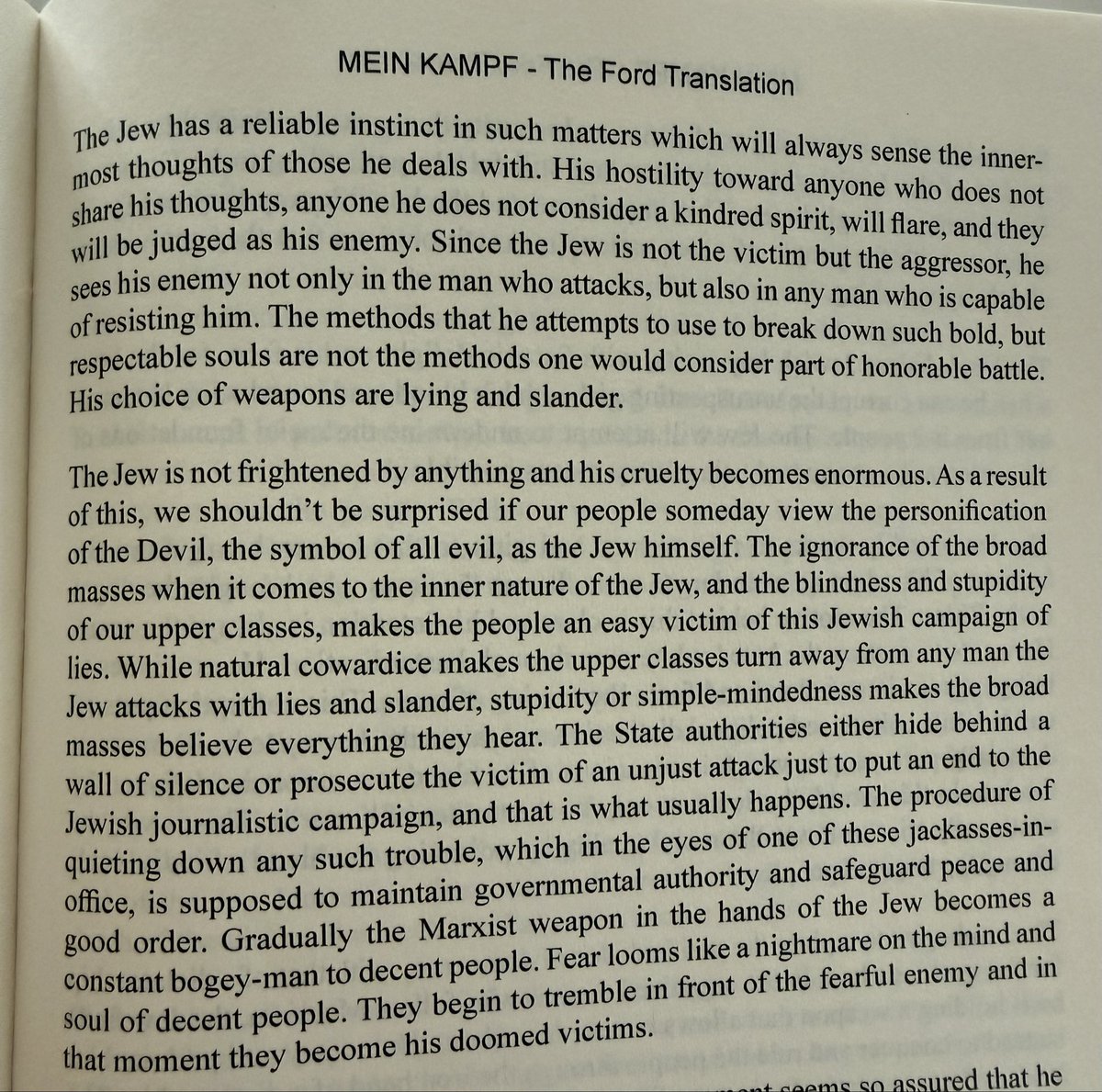 Here is Hitler describing how when the jew feels comfortable enough and has taken enough power in your government, it reveals itself as the “the bloody Jew” and its cruelty is enormous.

Now read Laura Loomer’s last 5 tweets justifying death…