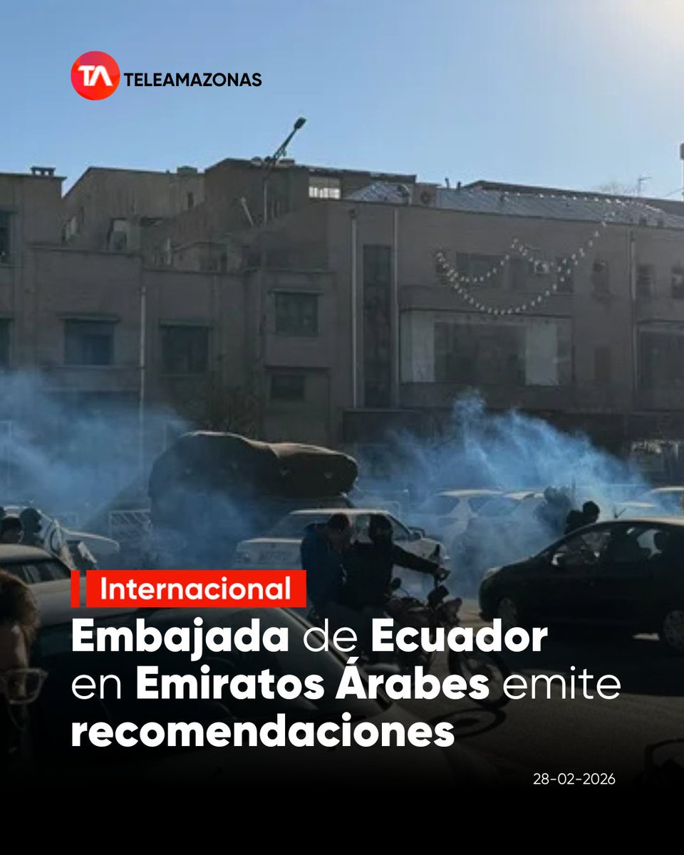 #Política | La Embajada de Ecuador en Emiratos Árabes Unidos monitorea la situación en Medio Oriente y pide prudencia a la comunidad ecuatoriana.

Más detalles en nuestra nota f.mtr.cool/omggyksygh