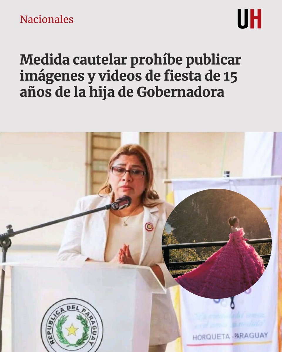 El Juzgado de la Niñez y la Adolescencia prohibió la publicación de videos e imágenes de la fiesta de 15 años de la hija de la gobernadora de Concepción, Liz Meza, que será este fin de semana.

Liz Meza recibió una ola de críticas tras filtrarse el millonario gasto que realizará