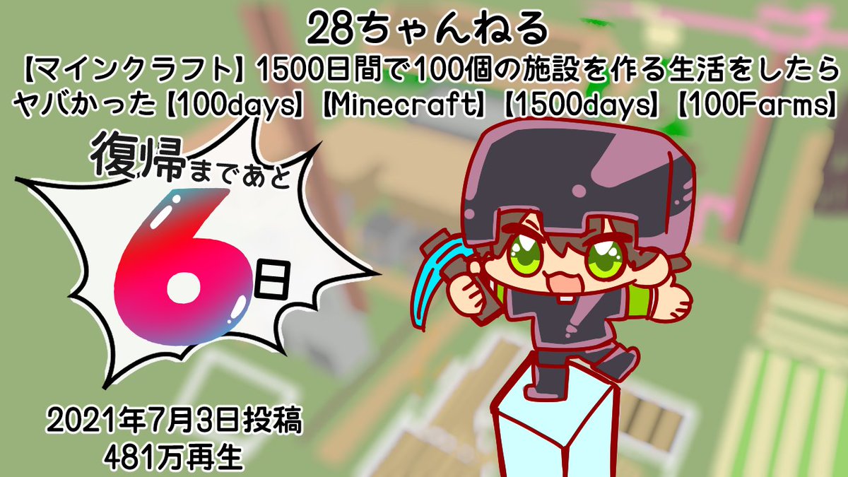 28ftb2525's tweet photo. 活動復帰まであと６日 https://t.co/rzCXDYAR6F