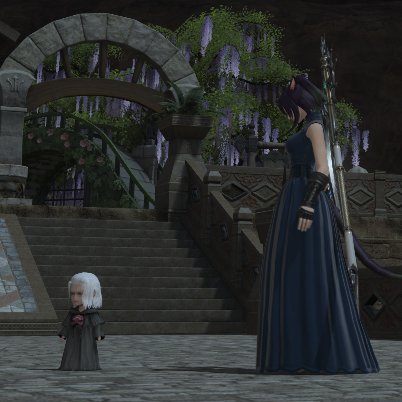 selacerune's tweet photo. 【FF14】先日、固定でS4地図回りまくってたんだけど、ハイデリンマークに当たったことないんだよねって会話してたちょっと後になんと自分が当てた。出てきた管理者にみんなびっくりして何々？って駆け寄るよねー。
フリロの中、96で自力ゲットしました(笑)
これが小さな古代の魔術師か…。
#FF14LUCT https://t.co/poMqYYL4df