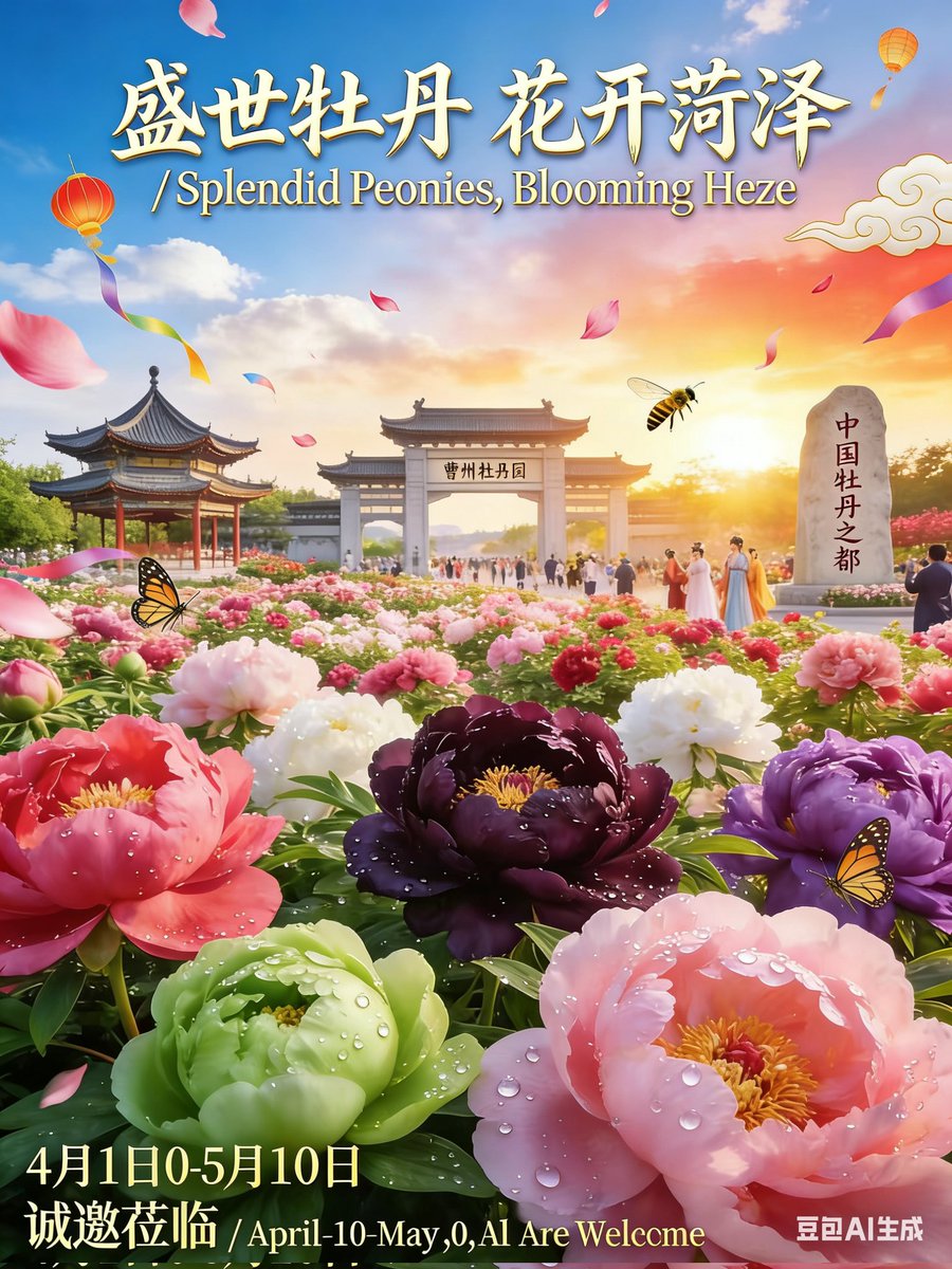 manbu1122's tweet photo. 曹州牡丹甲天下，花开时节迎万家！中国牡丹之都菏泽，诚邀八方来客，共赴牡丹之约，同赏人间绝色！#山东菏泽#曹州牡丹 https://t.co/046E1q3JL1