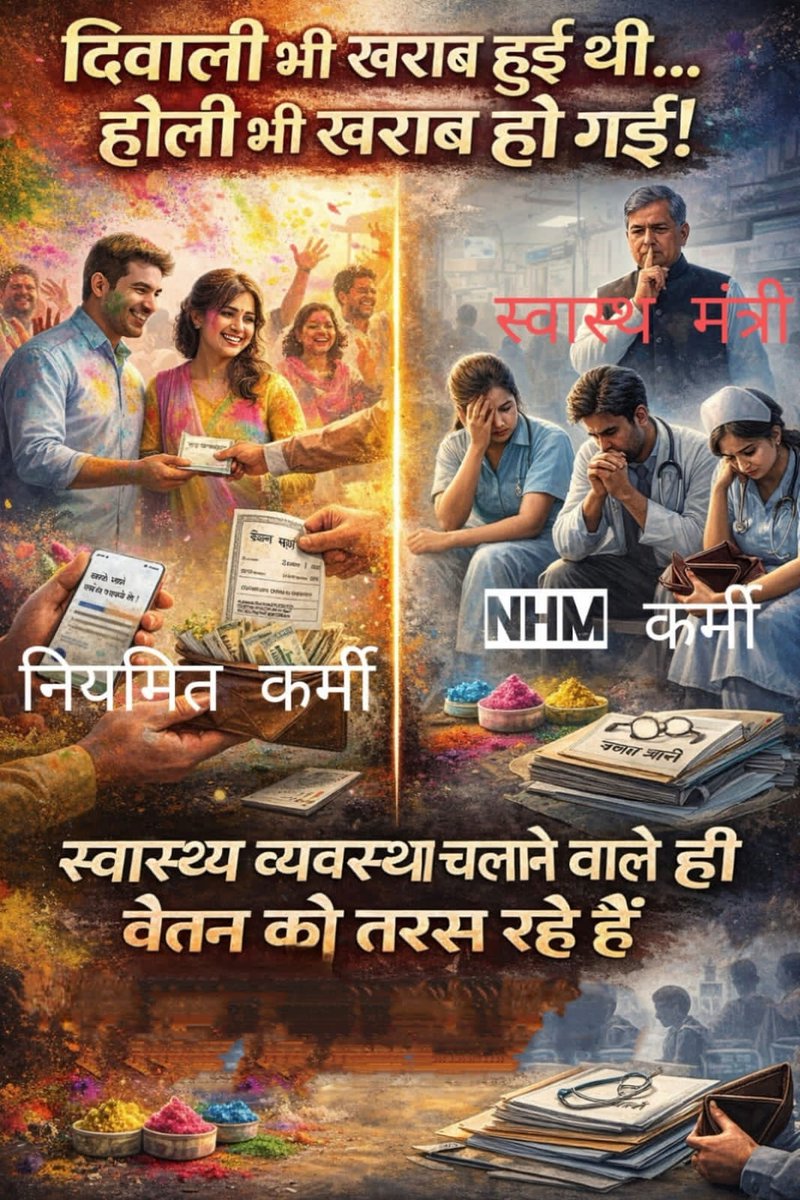 ये <a href="/UPGovt/">Government of UP</a> के स्वास्थ्य मंत्री भी हैं और कहते हैं <a href="/nhm_up/">NHM UP</a> मेरे अधिकार में नहीं है | 
जो दावा करते हैं कर्मचारियों का वेतन होली से पहले आ जाएगा लेकिन अभी तक किसी कर्मचारी का वेतन नहीं आया है,ना होली तक आने की उम्मीद है क्योंकि यही हाल दीपावली में भी हुआ था <a href="/brajeshpathakup/">Brajesh Pathak</a>