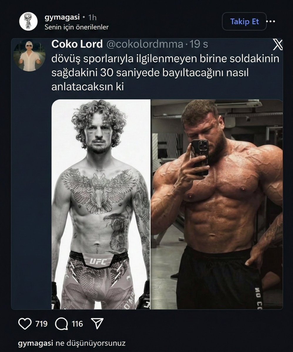 zamanında attığım post Instaya düşmüş yorumlarda gökalafın yenebileceğini söyleyenler var okurken gülmekten öldürdü hahah