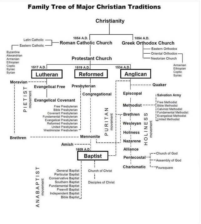 Life_truthway's tweet photo. Family Tree of Christian Traditions ! https://t.co/sNBC6Lm3Jn