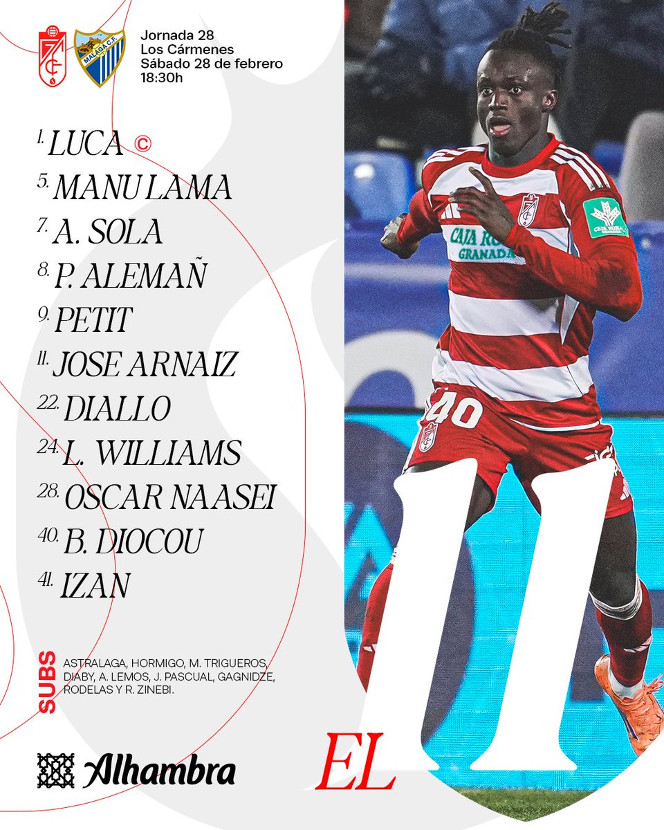 GranadaCF's tweet photo. 𝗫𝗜 𝗜𝗡𝗜𝗖𝗜𝗔𝗟 ❤️🤍

#GranadaMálaga https://t.co/W9OsZkKCdA