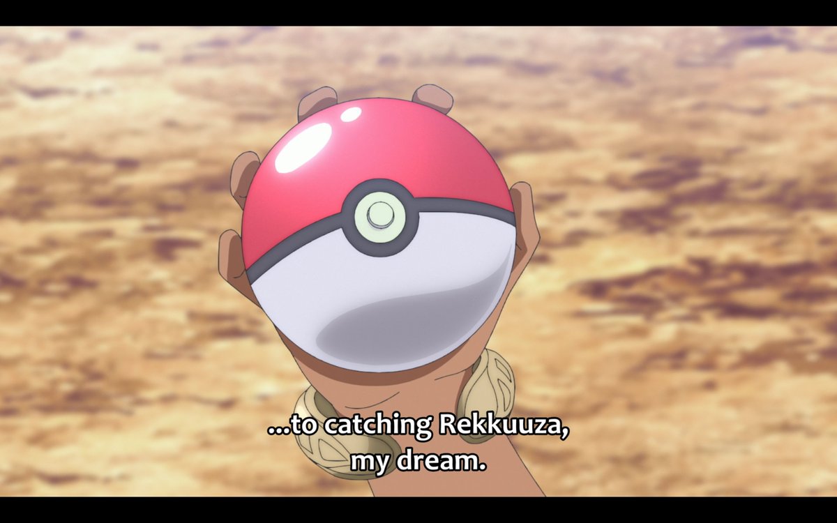 Do wish he would have used an Ultra Ball or something but that's just me, in any case i'm so proud of him, one of the few Anipoke main characters that actually accomplished their dream