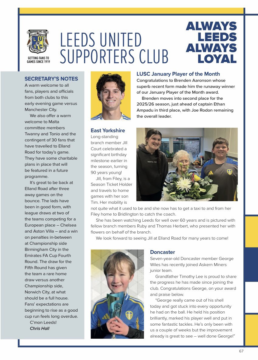 Leeds United Supporters Club tweet media