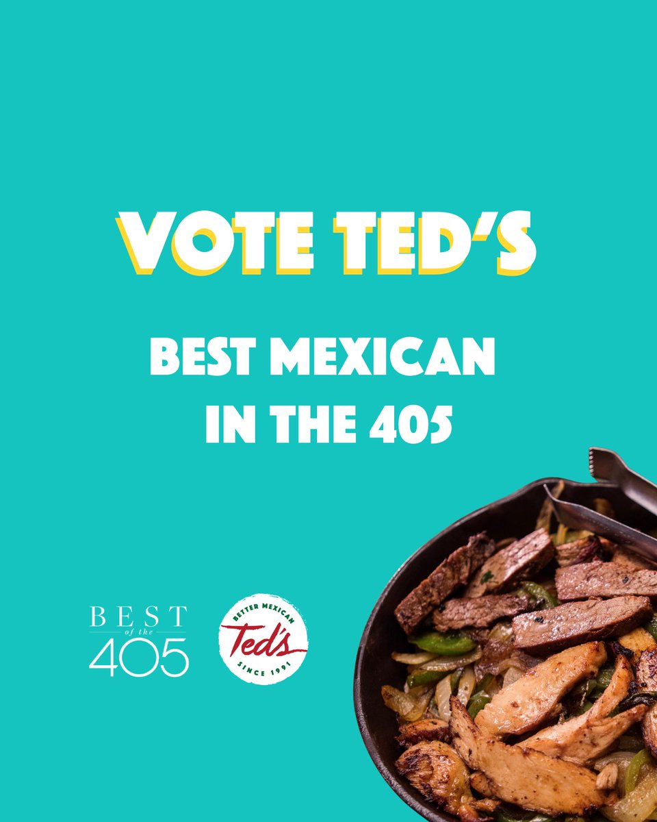 This is the last chance to vote Ted's "Best Mexican" in the best of the 405!
vote.405magazine.com/food-and-drink…
