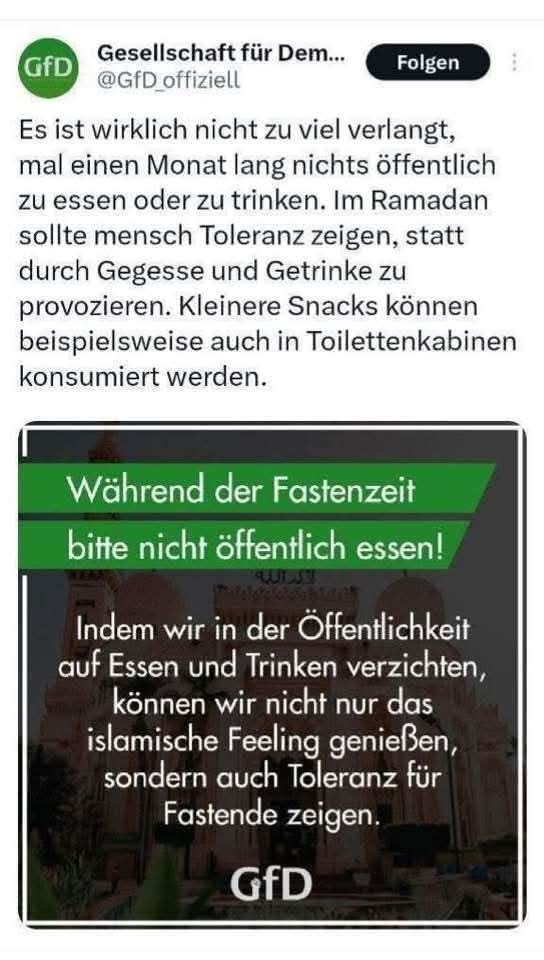 #Ramadan , oder, wie ich zu sagen pflege: mal Mittagessen ausfallen lassen.