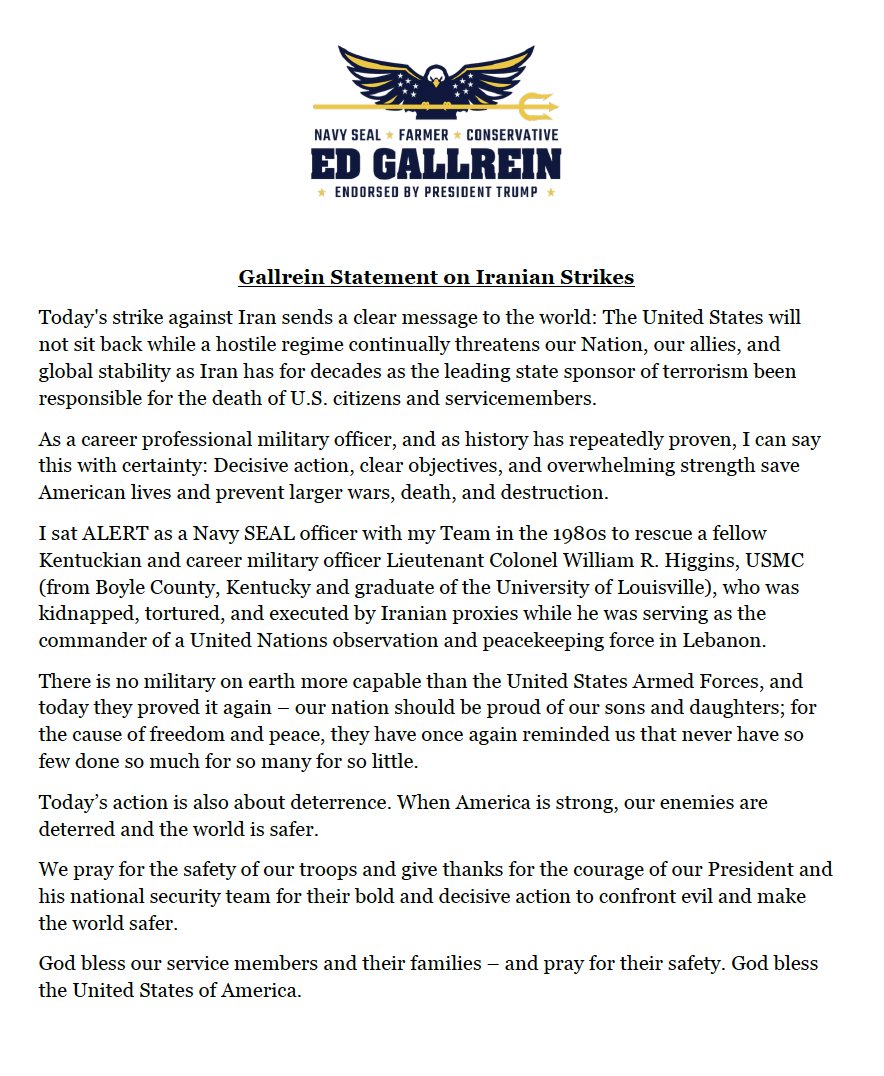 Ed Gallrein tweet media