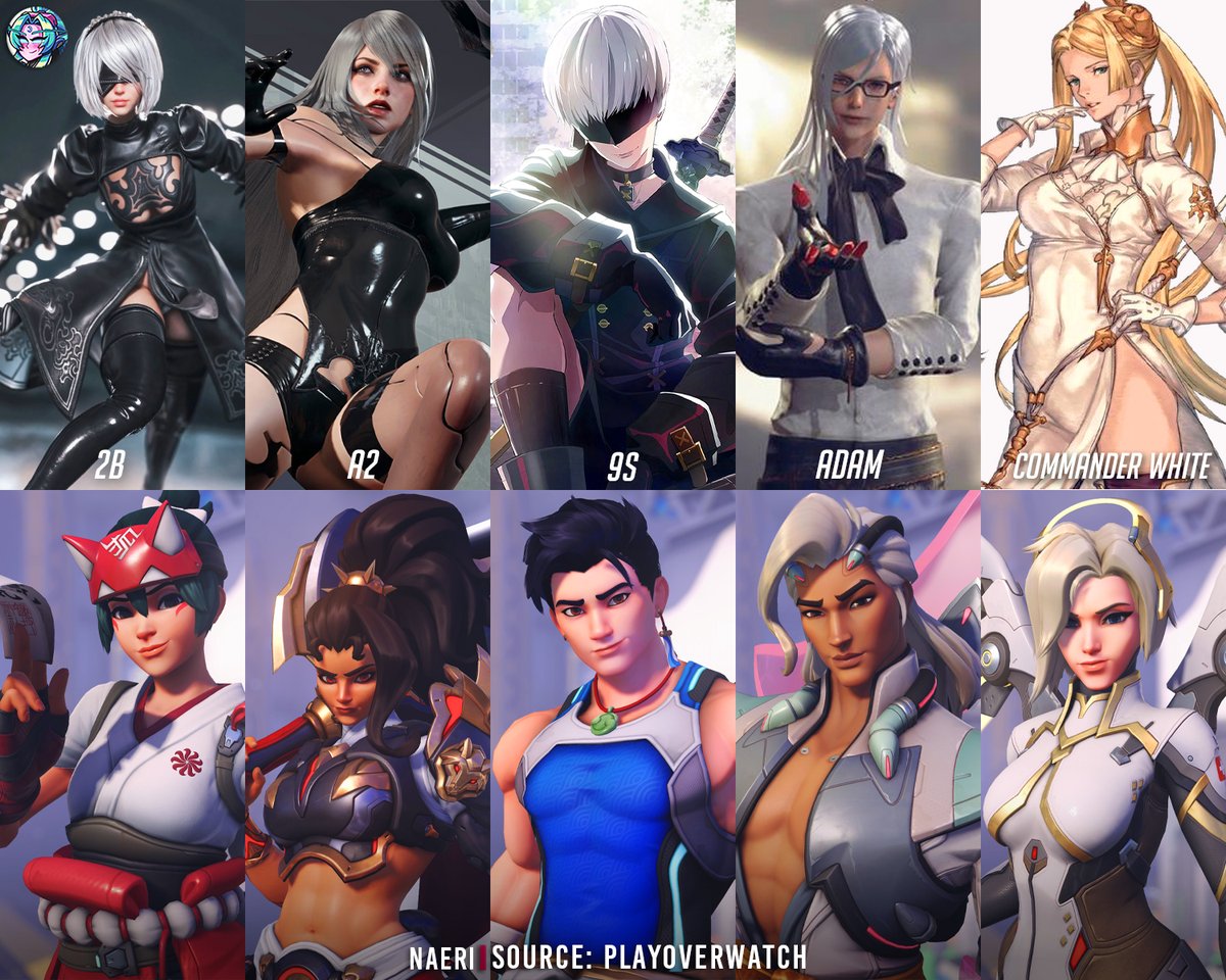 OverwatchNaeri's tweet image. Overwatch x NieR: Automata Collab New Skins List 🖤⚔️

The #Overwatch x Project YoRHa(NieR: Automata) collaboration was announced today✨

The Nier: Automata collaboration begins on March 10!