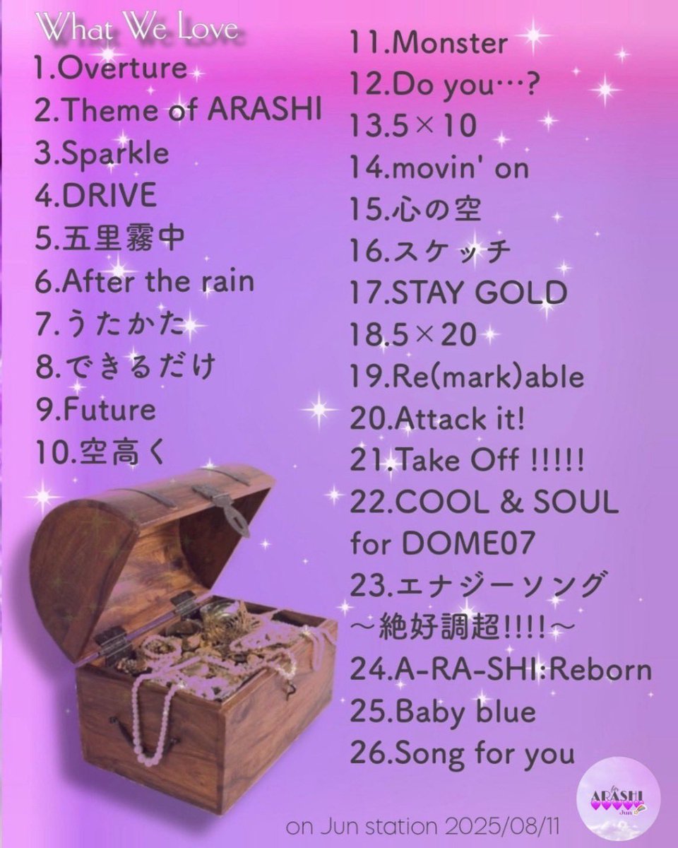 arashi5station's tweet photo. #嵐回覧板
#嵐ステ
3/3(火)21時〜
【Five】リリース前夜イベント！
以前、潤ステでオンエアされた
大事な数字"5"が歌詞に入ったプレイリストをお借りしてのスペシャルな2時間！

ワクワク全開で楽しみましょうね〜
( *´꒳`*) https://t.co/JYS6vPzNuy