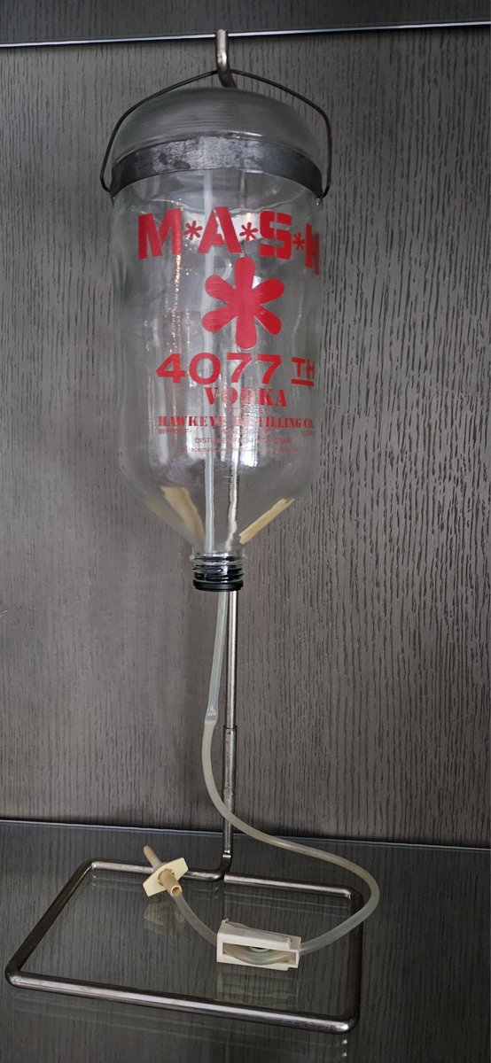 Goodbye, Farewell &amp; Amen - the final episode of #MASH aired 43 years ago today, a huge ratings success.

We have been MASH fans and have collected memorabilia. A few of our favorites:

MASH cast numbered lithograph, IV Bottle that had Vodka in it when new, ice bucket &amp; dog tags