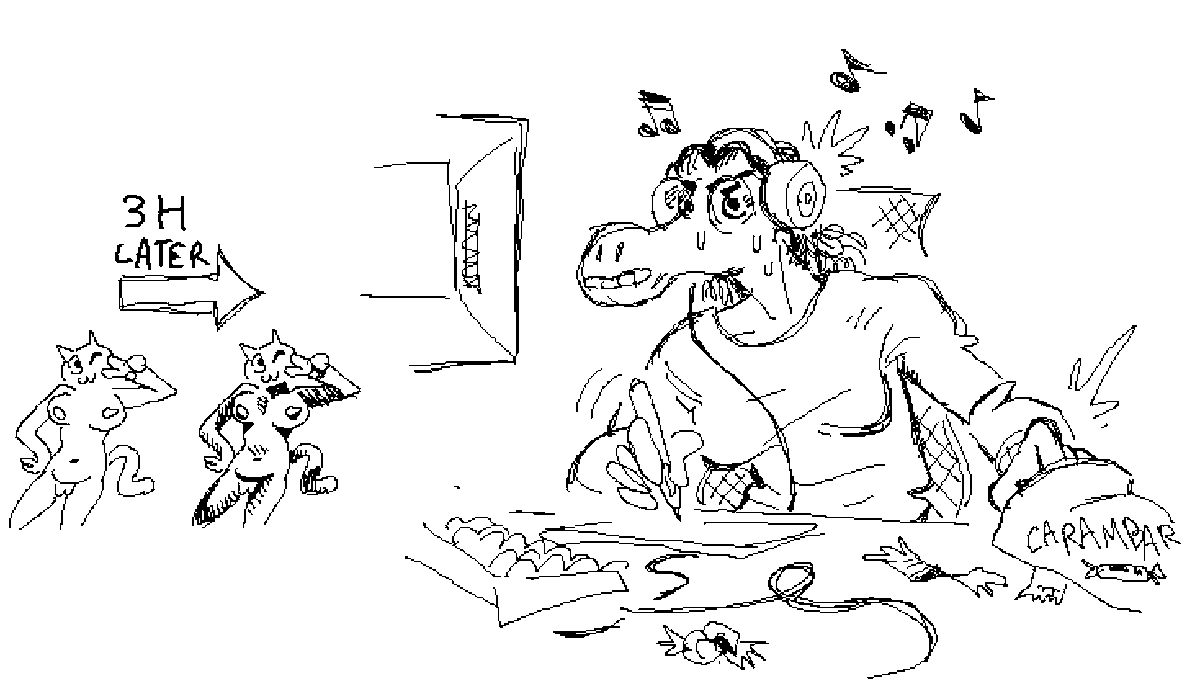 Pictured : me coloring and shading my pornographic drawings, takes me so fucking long ahhh (promotional 3-pages porn comics almost finished !)