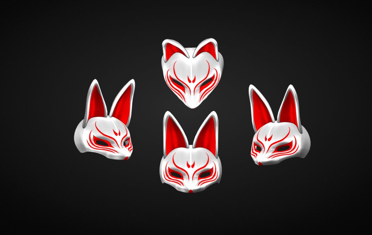 AymaneStudio's tweet photo. Kitsune Mask custom roblox ugc  
-coms opened-  
 Discord username: elkorri  
 #3Dartist #3dart #Kitsunemask #RobloxUGC #blender #Kitsune https://t.co/oXH8BjKmGX