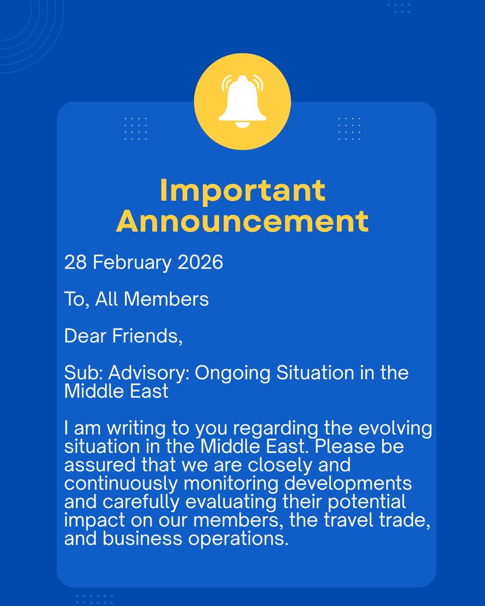 The Indian Association of Tour Operators tweet media