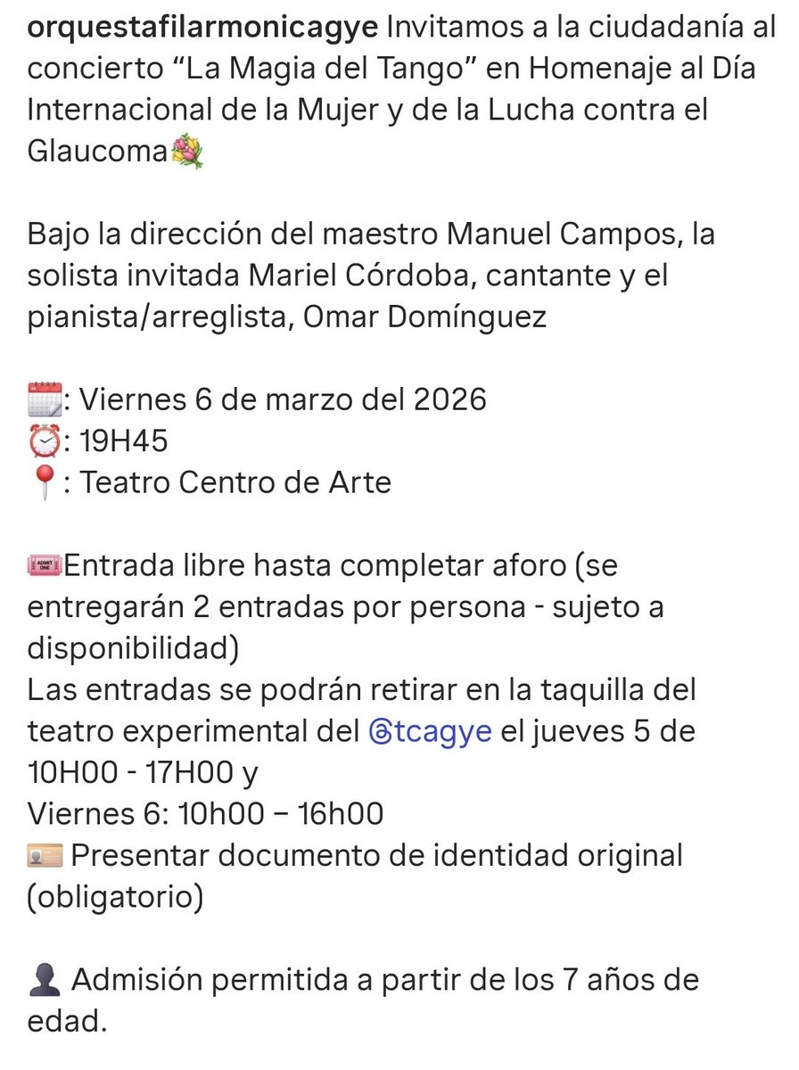 produdom's tweet photo. Procedimiento para retirar las entradas al concierto de Tango. https://t.co/fe6C7hckeS
