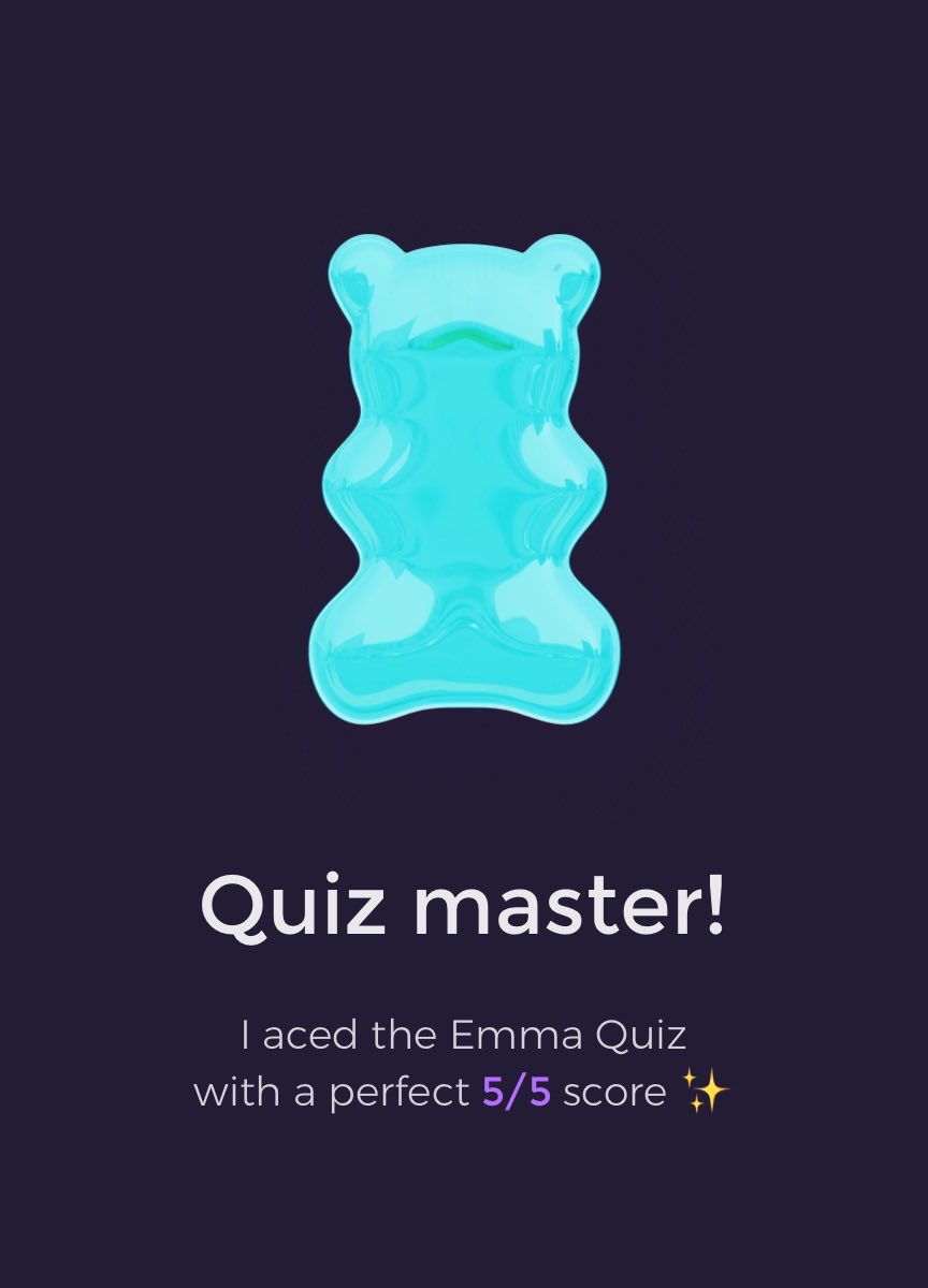 jhpf303's tweet photo. Just aced the @emma_finance quiz with a perfect 5/5 score! 🎉 Think you can beat me? #EmmaQuiz https://t.co/WQbSg71ClJ