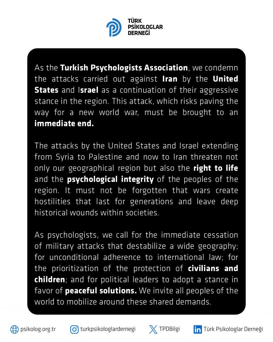 Türk Psikologlar Derneği tweet media