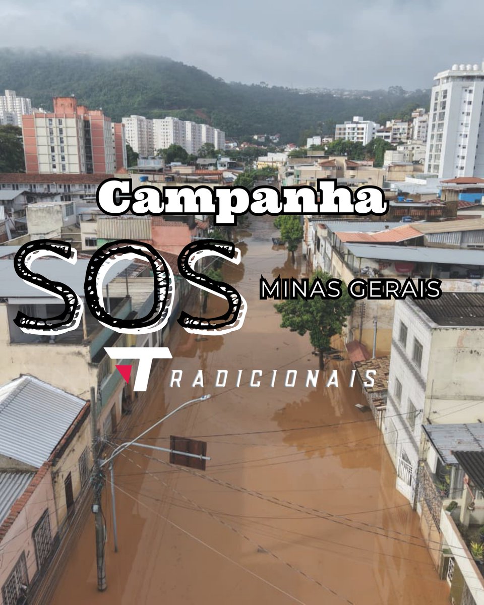 🚨Estando cientes da situação extremamente triste que ocorre em Minas Gerais, a Tradicionais não apenas presta solidariedade á todos os afetados, seja que direta ou indiretamente pelas enchentes, mas também inicia uma nova campanha de doação para apoio ás Vítimas!

Minas Gerais