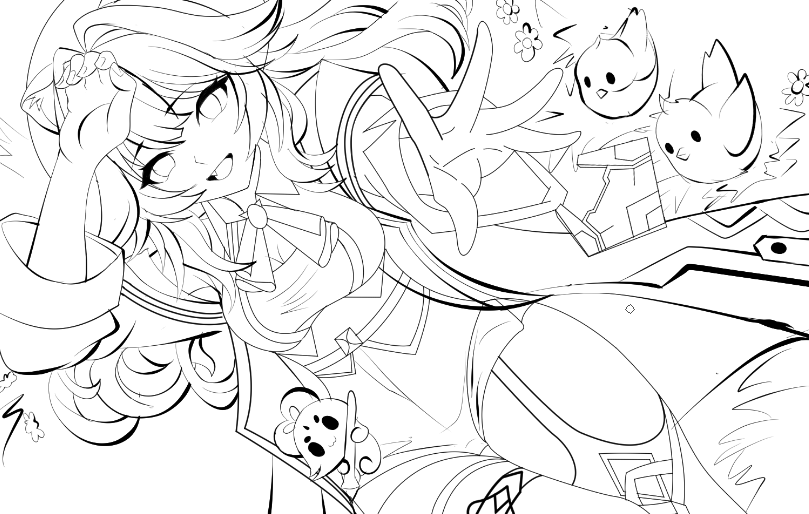 full sketch reveal  \^o^/
I had fun working on this one 
#RaorArt #VtuberArt #artmoots