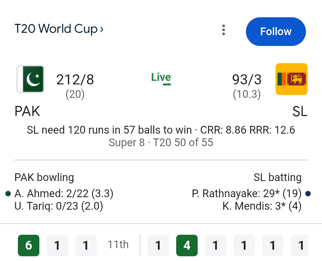 आपको पाकिस्तान के बारे में क्या लगता है 
क्वालिफाइंग कर पायेगी यi नहीं

बताओ क्या होगा 
#SLvsPAK