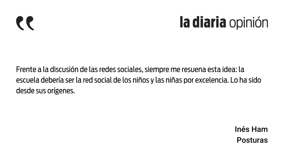 ladiaria's tweet photo. La escuela: una red sin algoritmos. La #postura de Inés Ham https://t.co/iGCAvAgx9B https://t.co/uAtFMaBtw1