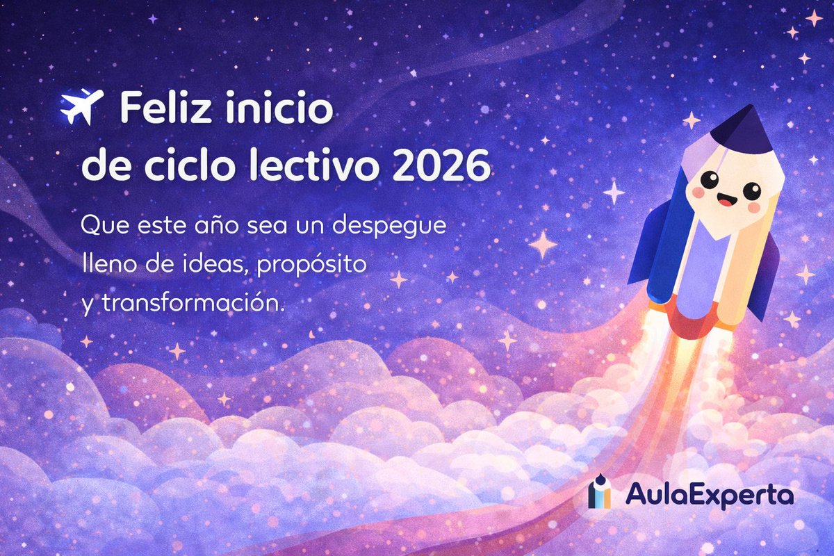 aulaexperta's tweet photo. Feliz inicio de ciclo lectivo 2026 ✈️

En Aula Experta diseñamos proyectos educativos únicos y exclusivos.
Capacitaciones + tecnología aplicada con sentido.
¿Tu institución quiere dar un salto este año?

📲 +54 9 11 4526-0622
🔗 Link en bio 

#Educación #IAEnEducación #EdTech https://t.co/FCbIC6dbID