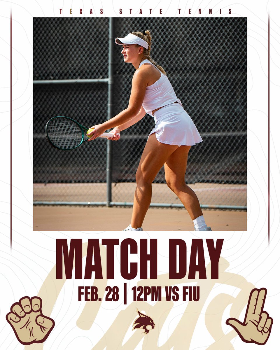 Back at it 🎾🔥

🆚 FIU
⏰ 12:00 PM
📍 Waranch Tennis Complex

#EatEmUp