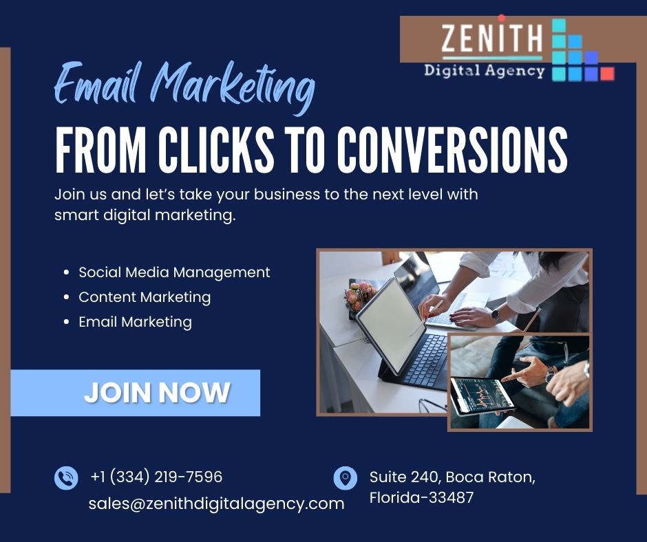 zenithdigitalag's tweet photo. Email Marketing by Zenith Digital Agency helps businesses connect directly with their audience through personalized, result-driven campaigns. For more inquiry visit: sales@zenithdigitalagency.com"
#digitalmarketing #digitalmarketingcampaign #websitepromotion #websiteoptimization https://t.co/uFCg7l76uY