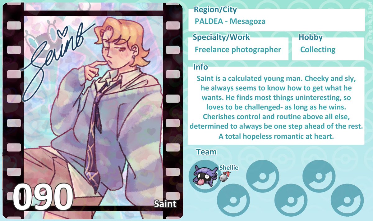 jacqsaints's tweet photo. heres my full card for @EliEliArt's #TrainerCollab2026 🩵 yeppp he's a diva

everyone made such lovely cards!! thank you again eli for hosting this event<3 https://t.co/RQyAIJjEU4