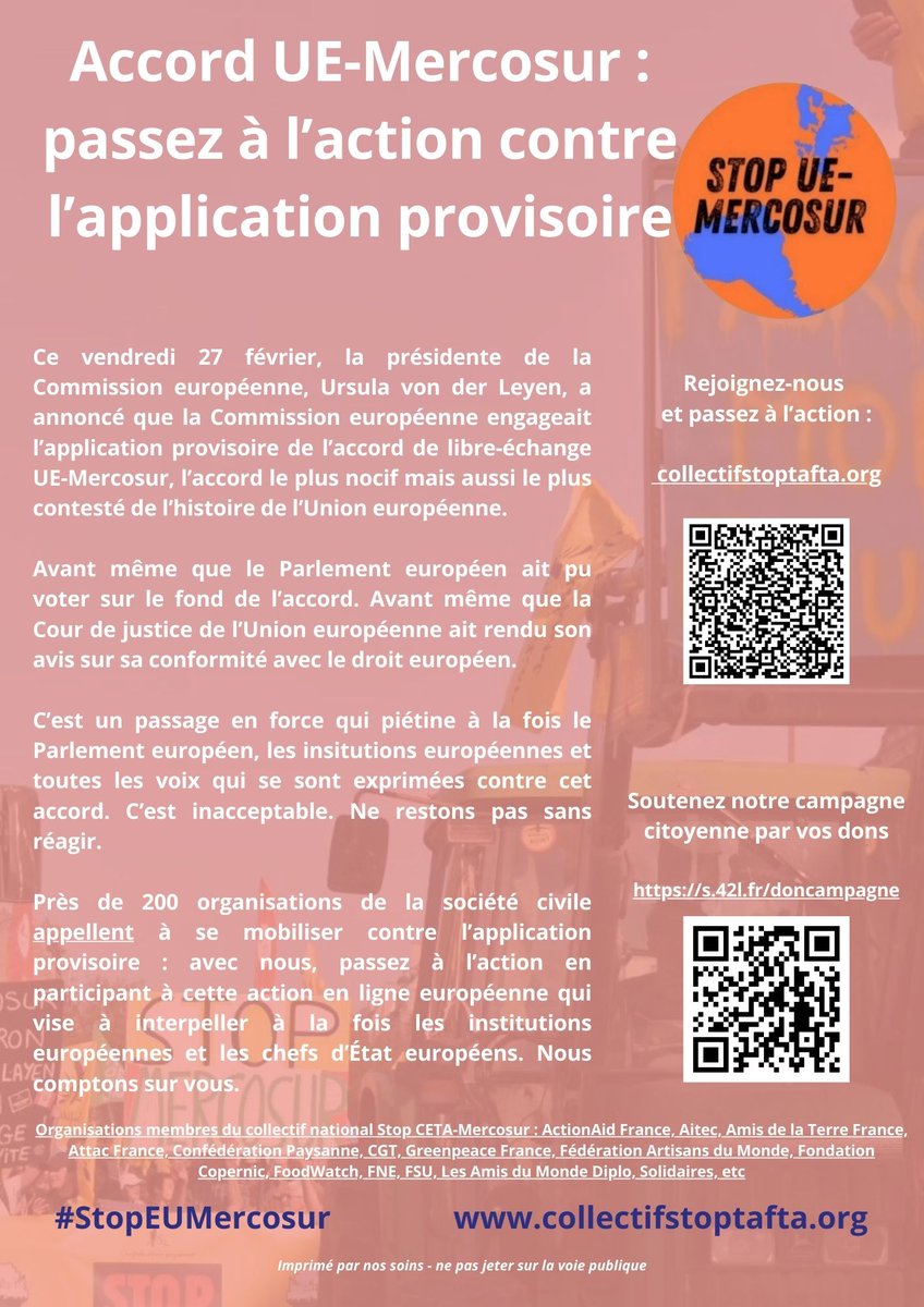 Collectif national Stop Mercosur tweet media